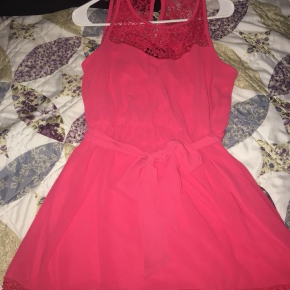 Pink/salmon color knee length dress. Brand new